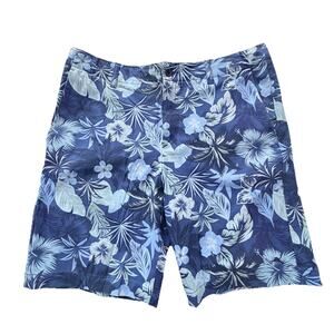 Tommy Bahama Mens Blue Tropical Print Shorts 36 EUC
